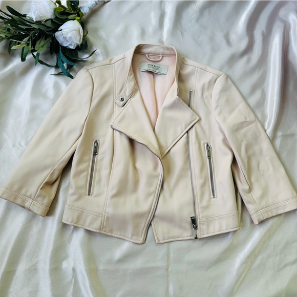 Zara Jackets & Blazers - Zara Pink Leather Jacket